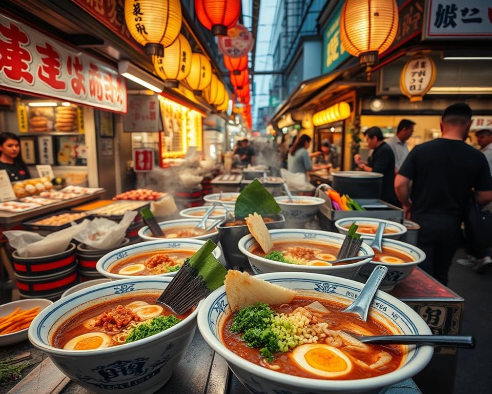 Eetgewoontes in Japan, ramen en street food in Tokio