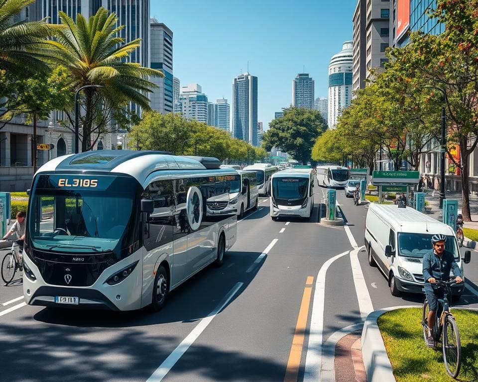 Invoering van elektrische voertuigen in de transportindustrie