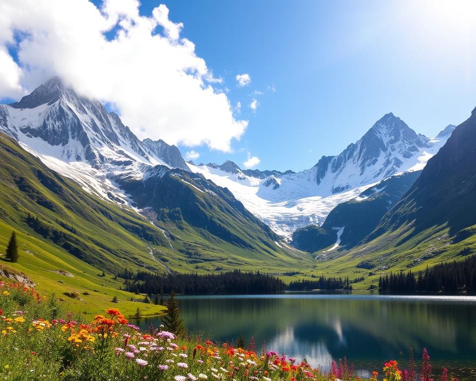 Natuur bewonderen in de adembenemende bergen van de Alpen