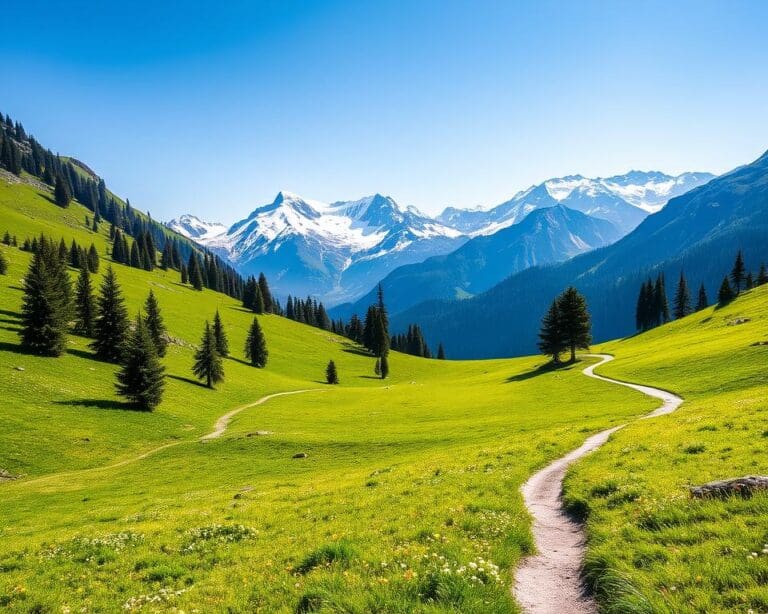 Natuurwandelingen door de valleien van de Alpen