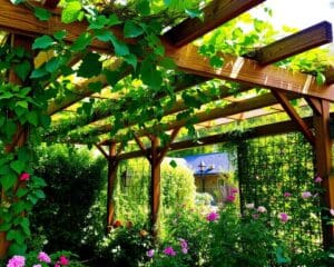 Pergola's die Schatten en Ondersteuning Bieden voor Planten