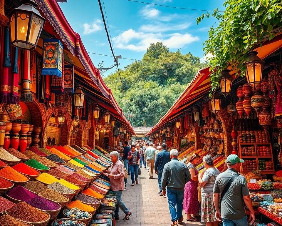 Reizen naar de kleurrijke markten van Marrakesh