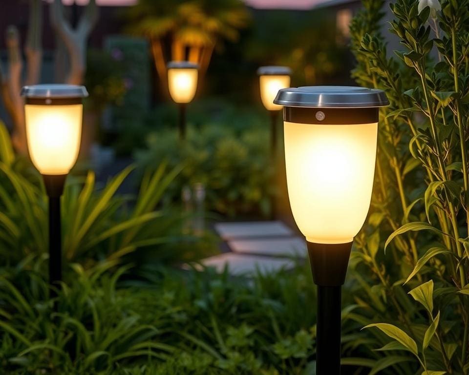 slimme tuinlampen met bewegingssensor