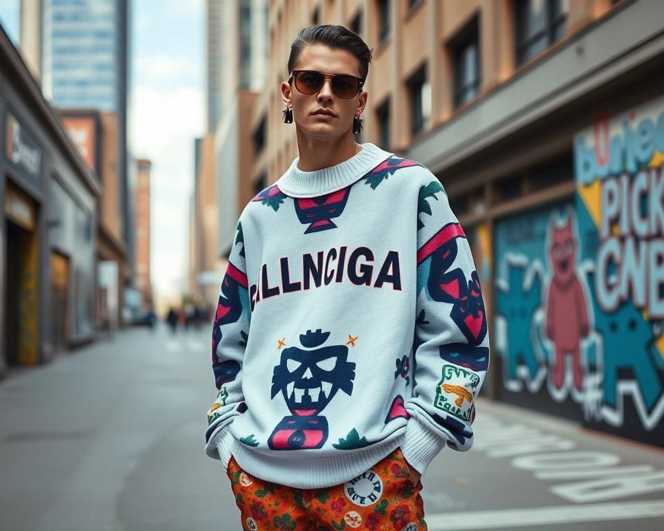 Balenciaga sweaters voor een gedurfde en opvallende stijl