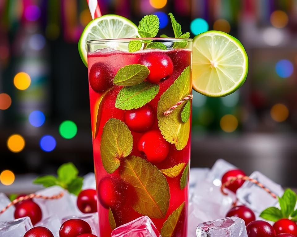 Cranberry Mojito feestelijk mixdrankje