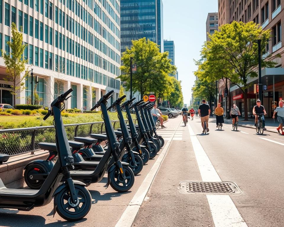 Elektrische steps voor stadsforenzen