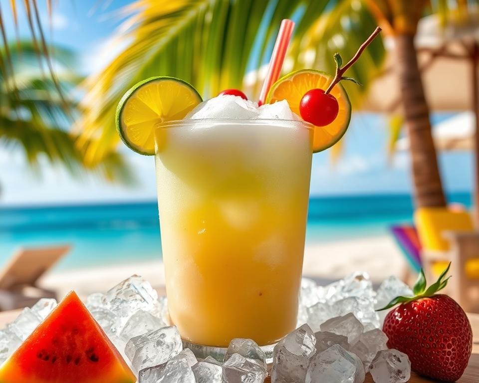 Frozen Coconut Margarita met feestelijke uitstraling