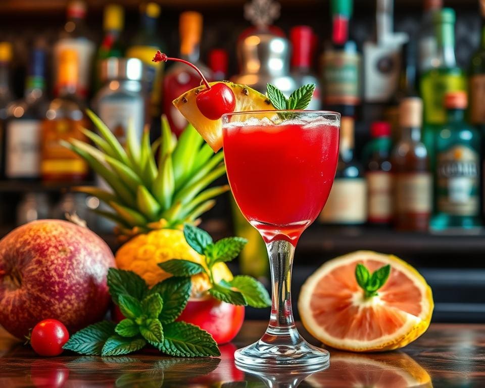 Recept voor een klassieke Singapore Sling cocktail