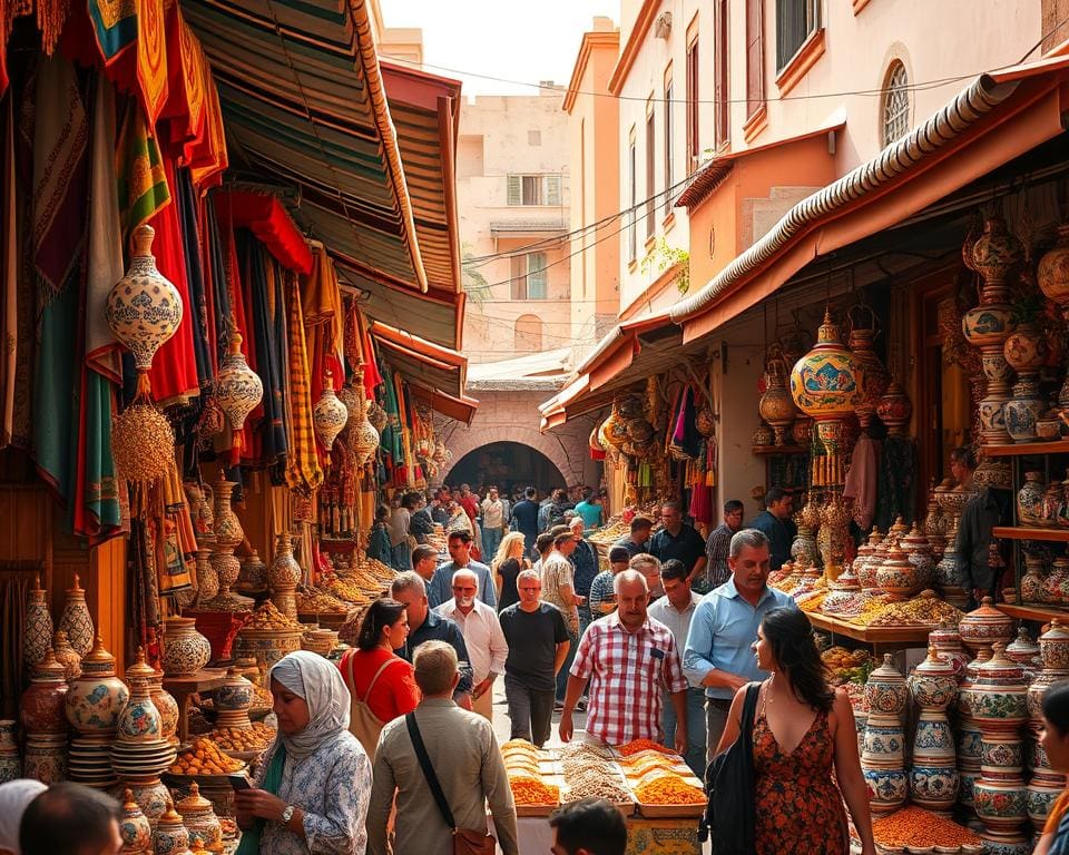 Reizen naar de kleurrijke markten van Marrakech