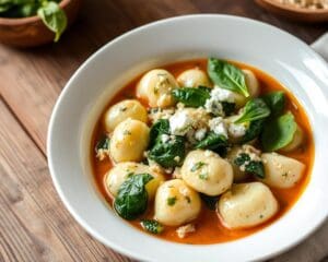 Romige gnocchi met spinazie en blauwe kaas