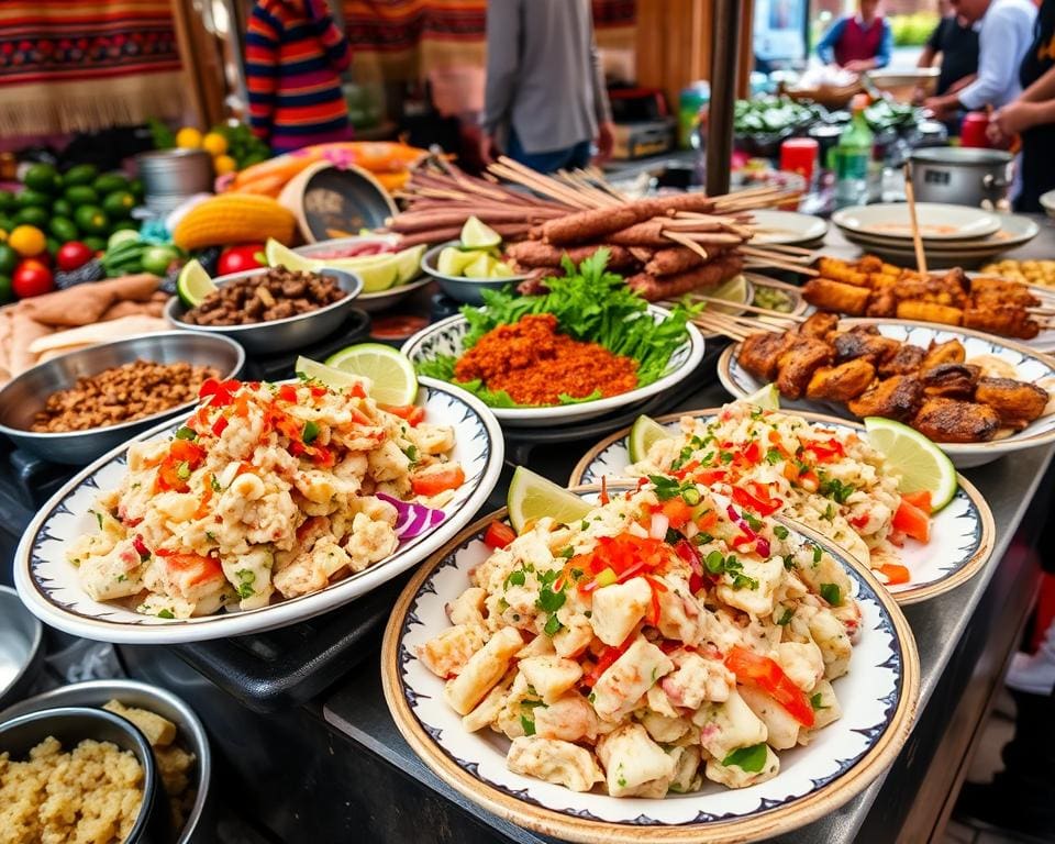 ceviche en anticuchos in de Peruaanse cultuur