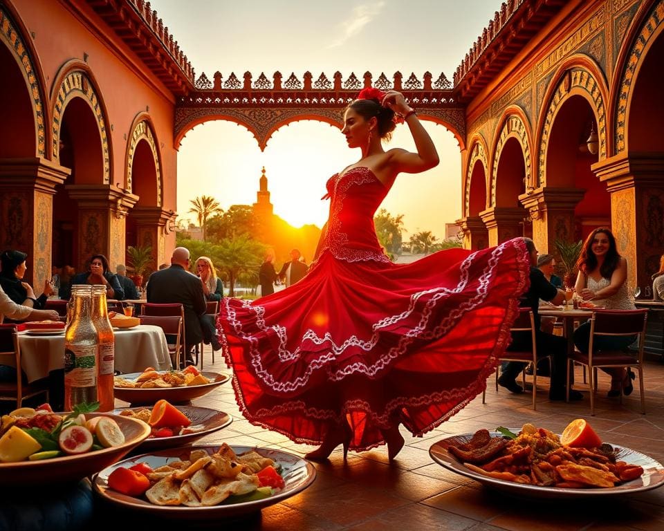 flamenco, tapas en Moorse architectuur in Sevilla