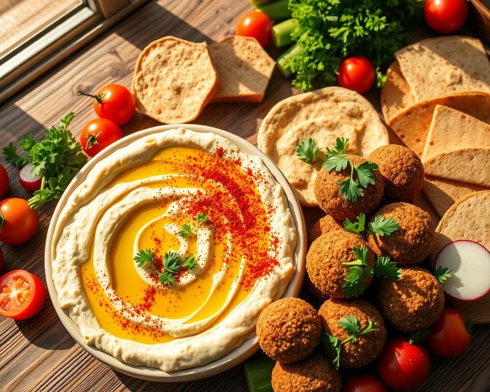 hummus en falafel als traditionele gerechten Israël