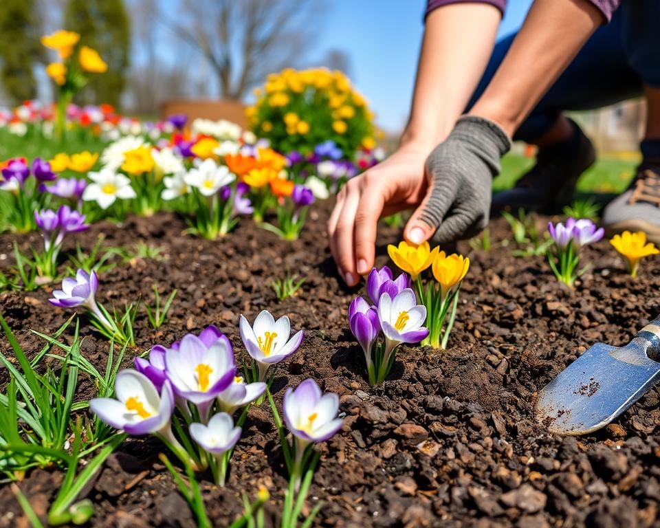 krokussen planten