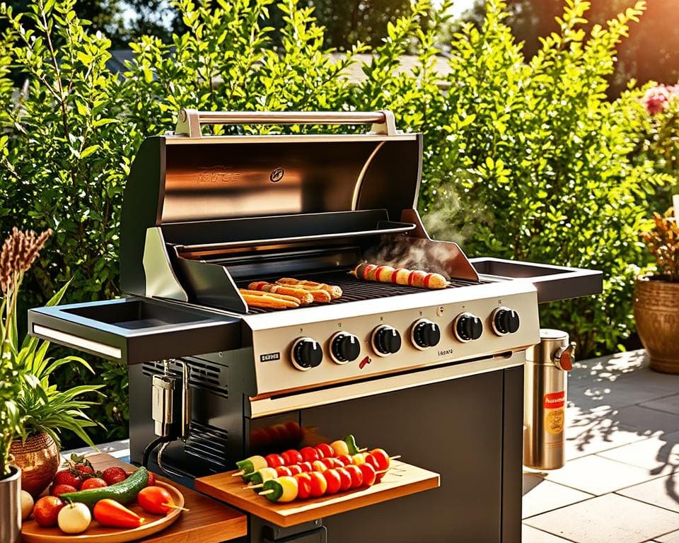 Elektrische BBQ’s met een ingebouwde marinadekom