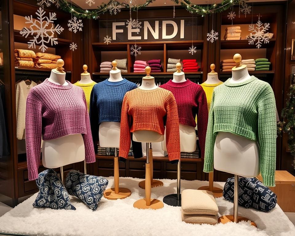 Fendi cropped sweaters: Voor een speelse winterlook