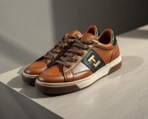 Fendi leren sneakers: Luxe en sportief in één