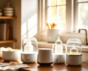 Flessenwarmers voor snel en gemakkelijk opwarmen van babyvoeding