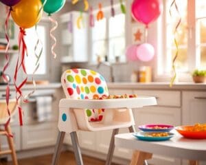 Kinderstoeltje met tafelblad: eten wordt een feestje