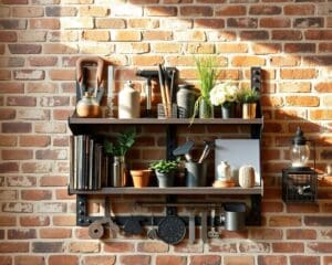 Metalen wandrek: industrieel en praktisch