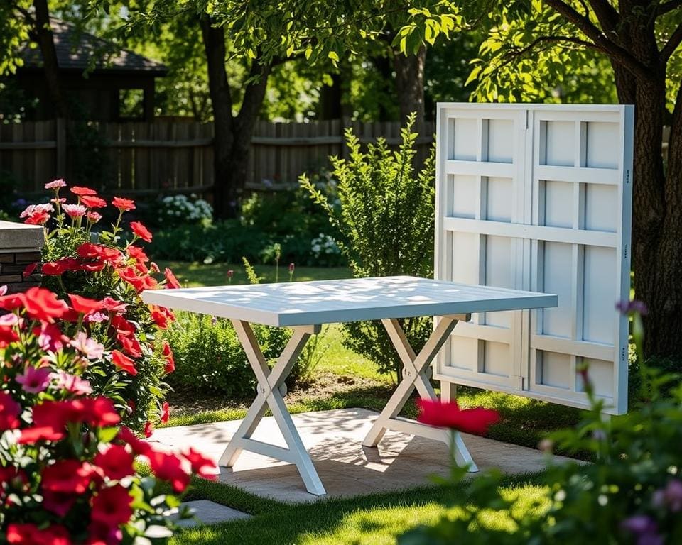 Opklapbare tuintafel: flexibel voor buitengebruik