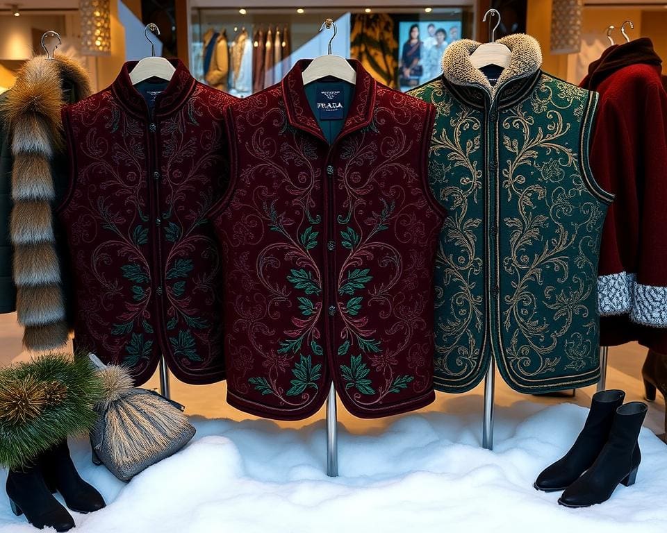 Prada geborduurde vesten: Voor een verfijnde winterstijl