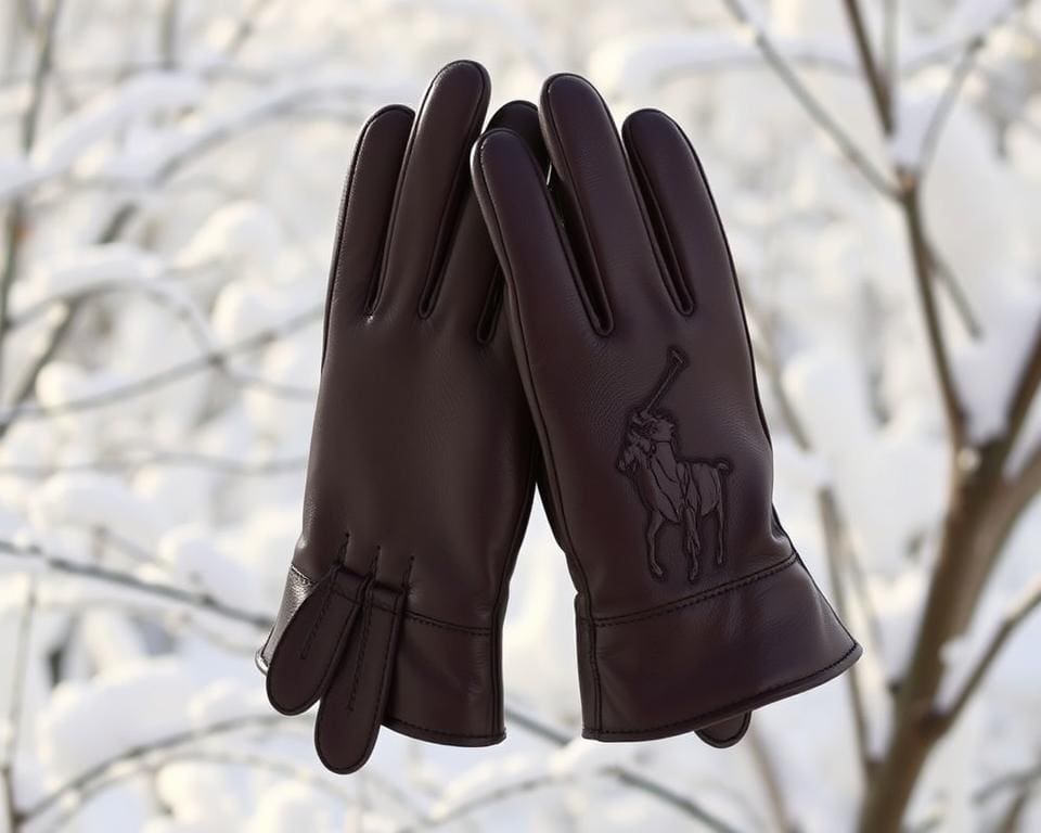 Ralph Lauren leren handschoenen: Klassiek en stijlvol in de winter