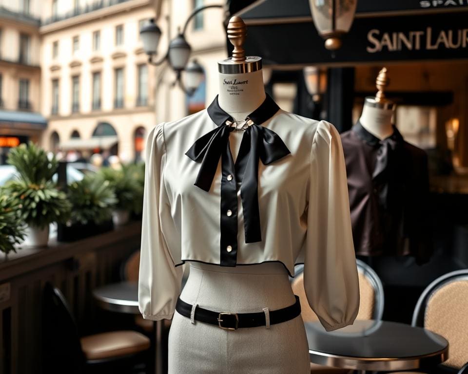 Saint Laurent cropped blouses: Voor een Parijse flair