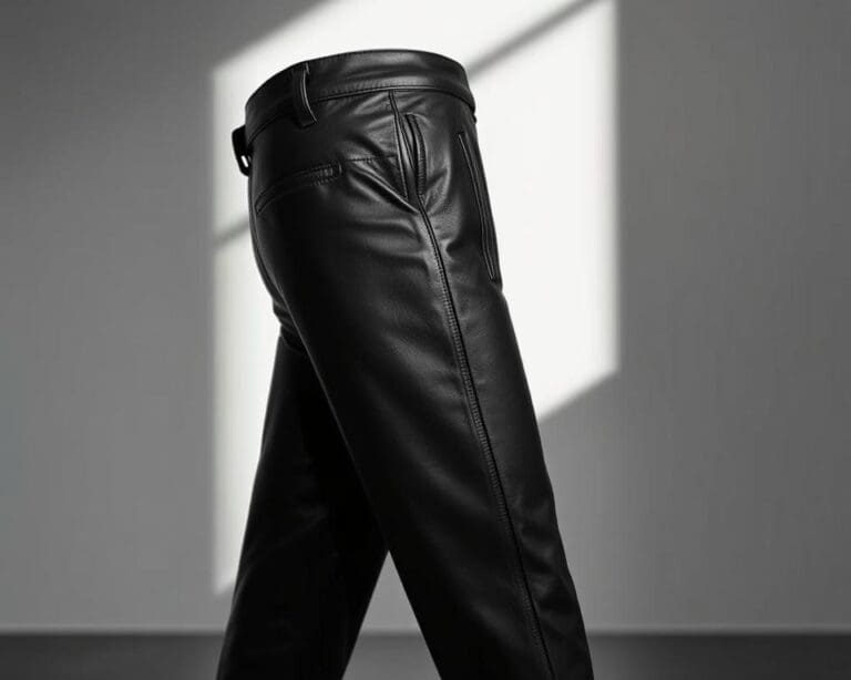 Saint Laurent leren broeken: Gedurfd en modern