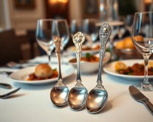 Serveerlepels voor elegante presentatie van gerechten