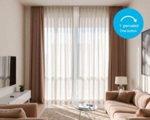 Slimme gordijnen: bediening met één druk op de knop