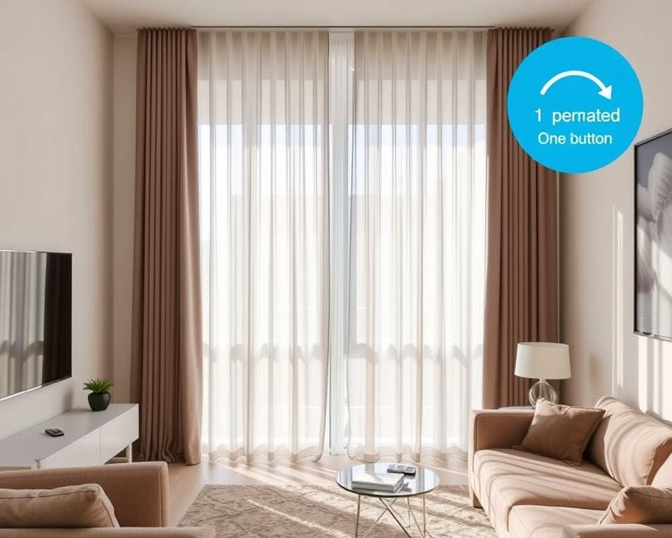 Slimme gordijnen: bediening met één druk op de knop