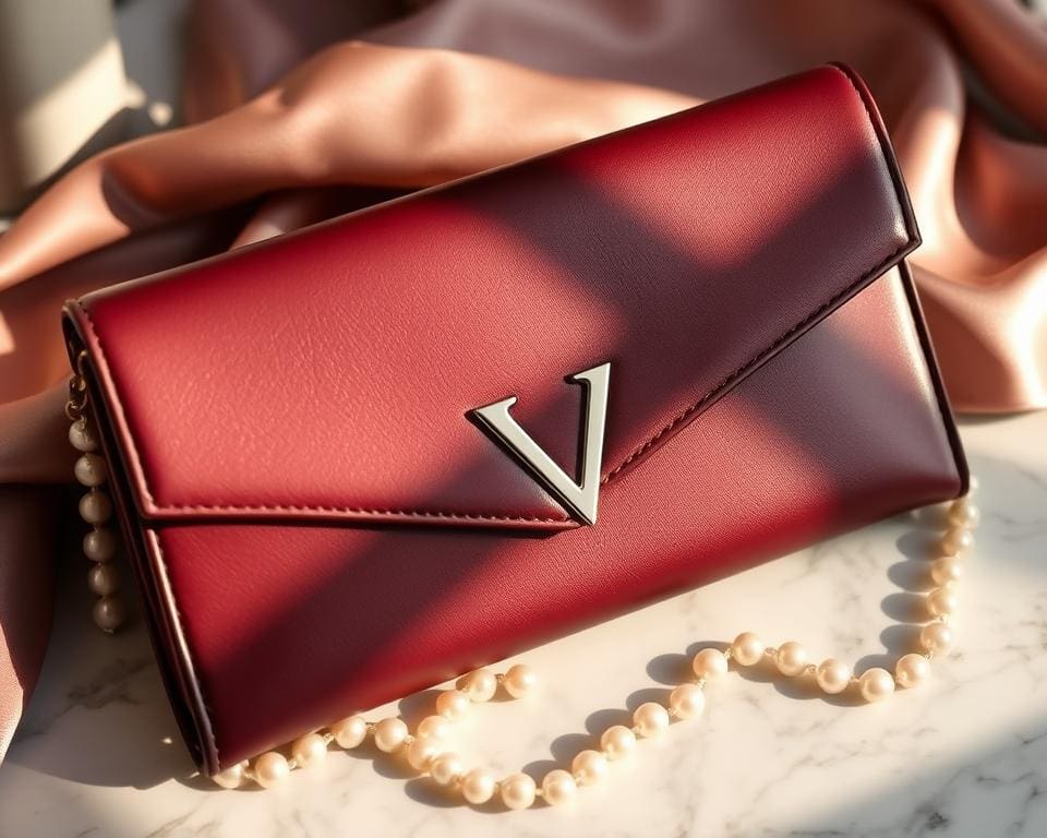 Valentino leren clutches: Voor een avond vol elegantie