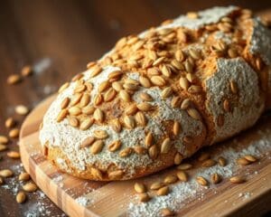 Volkoren zuurdesembrood met pompoenpitten