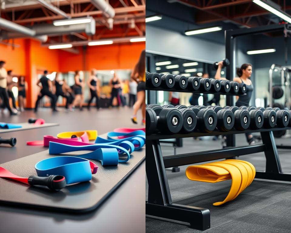 Weerstandsbanden versus losse gewichten