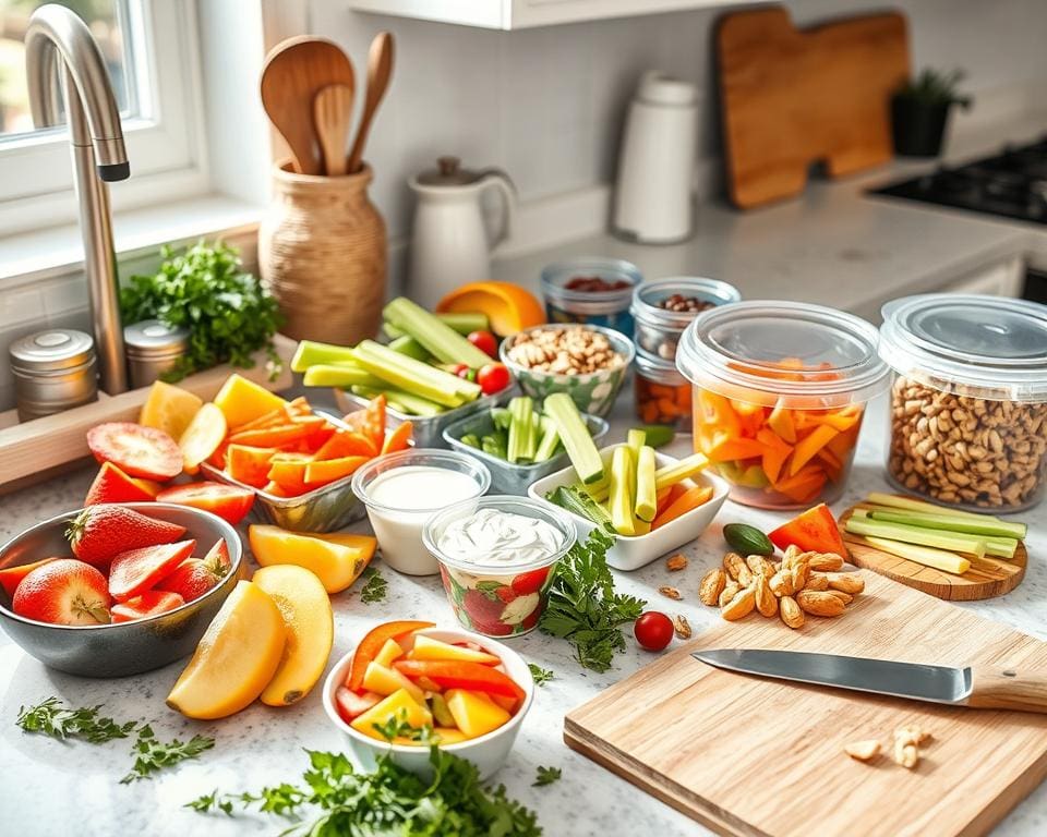 gezonde snacks voorbereiden