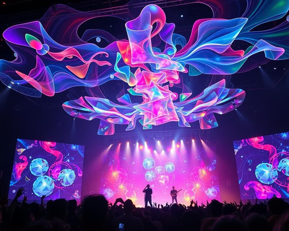 innovatieve visuele displays voor optredens