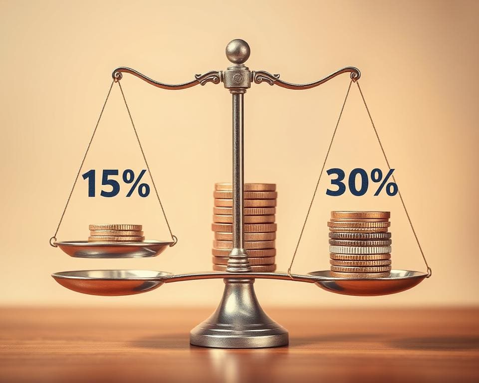 Wat is het verschil tussen 15% en 30% subsidie?