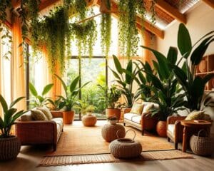 Hoe geef je een woonkamer een tropische uitstraling?