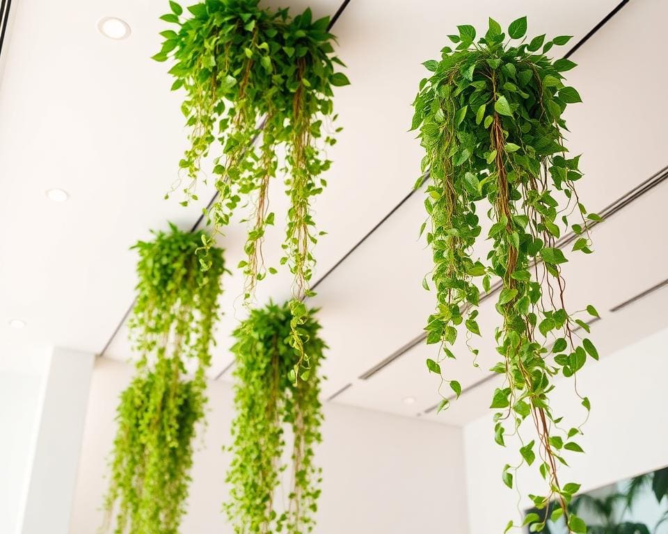 Planten aan plafond bevestigen