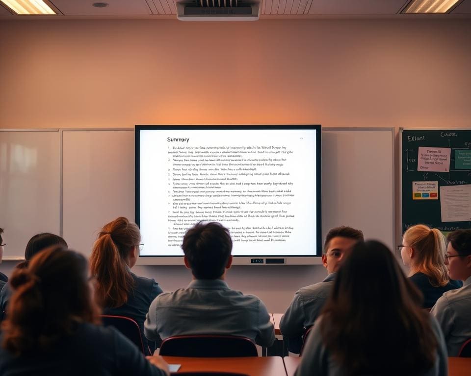 tekstsamenvatting in onderwijs