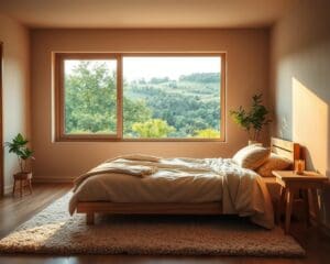Een rustige slaapkamer inrichten met natuurlijke kleuren