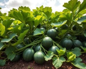 Hoe groot wordt een watermeloen plant?