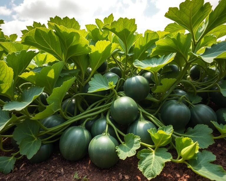 Hoe groot wordt een watermeloen plant?