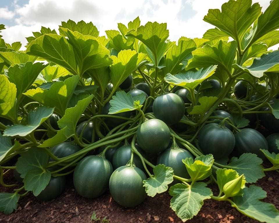 Hoe groot wordt een watermeloen plant?