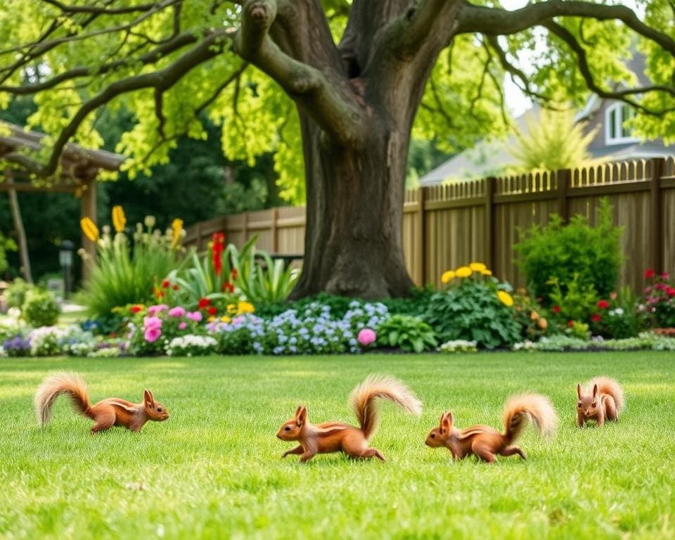 Hoe krijg ik eekhoorns in mijn tuin?