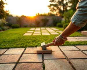 Hoe leg je tegels in de tuin?
