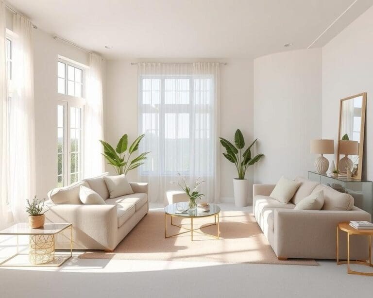 Hoe maak je je woonkamer groter met lichte tinten?