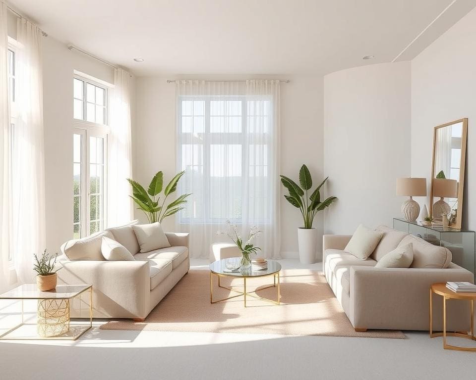 Hoe maak je je woonkamer groter met lichte tinten?