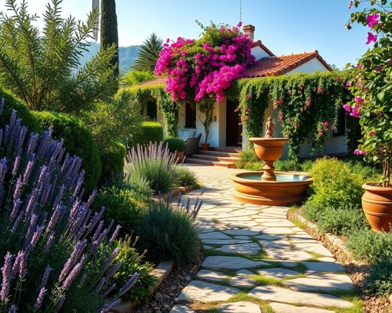 Hoe richt ik een mediterrane tuin in?